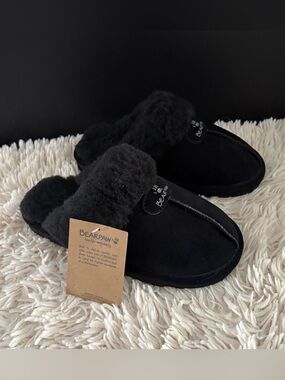 NEW Bearpaw Loki Womens Clog Slippers Black Size 8